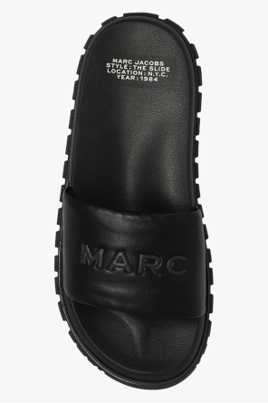 【関税込み】Marc Jacobs ブラック The Leather Slide サンダル Black 'The Leather Slide' Sandals by Marc Jacobs on Sale